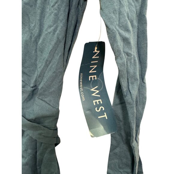 Nine West Womens Small Blue Long Sleeve Wrap Front Tunic 68% Modal Lightweight - Picture 5 of 5